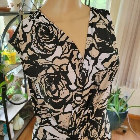 Dana Buchman Dress Geometric Knot Shift Small Relaxed Corporate Office Chic EUC - Picture 7 of 14